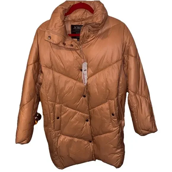 J.Crew Womens Villa Puffer Coat W/ Primaloft In Sand Castle Size XS BV700 - Picture 5 of 13